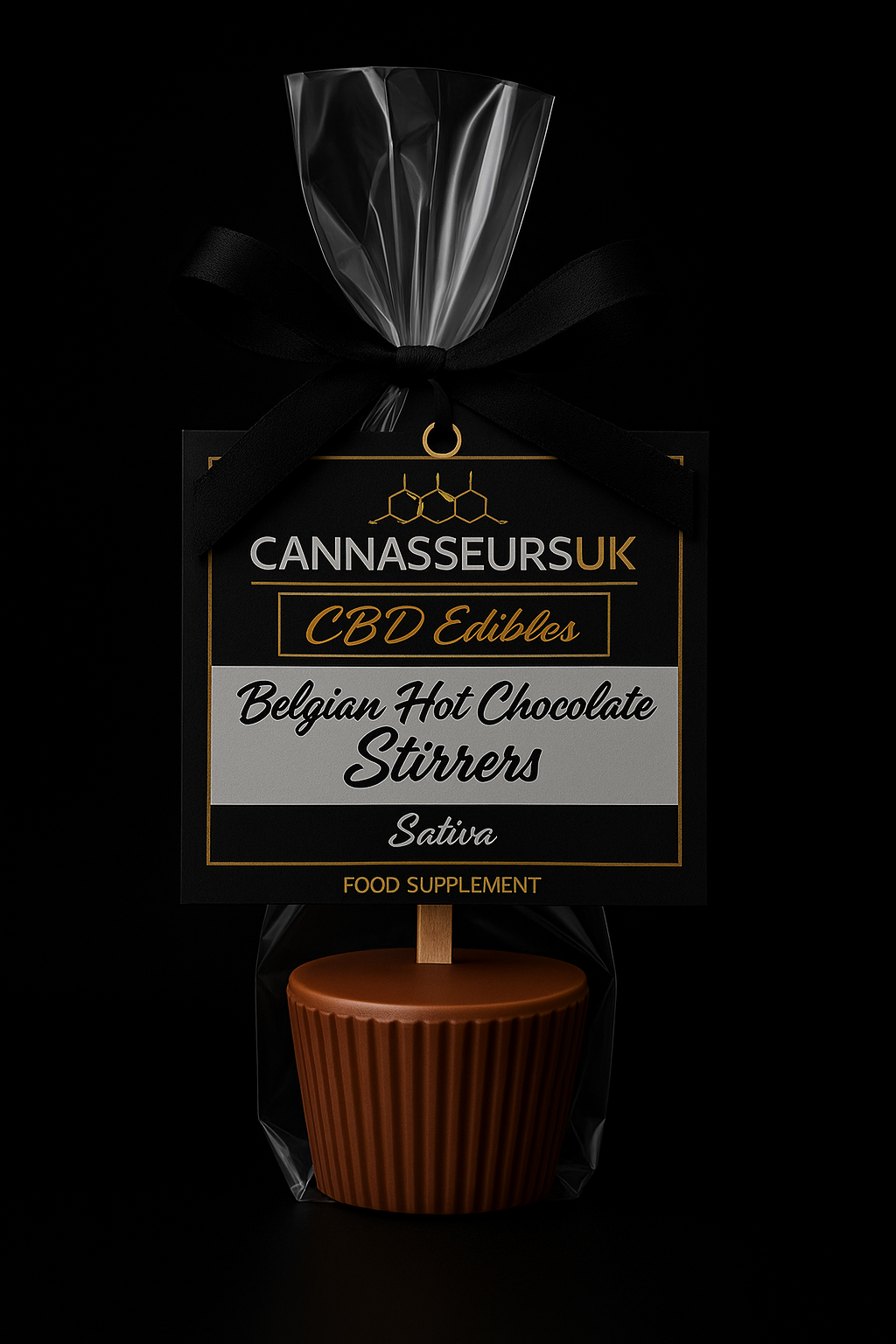 CBD Premium Belgian Hot Chocolate Stirrers [Sativa]