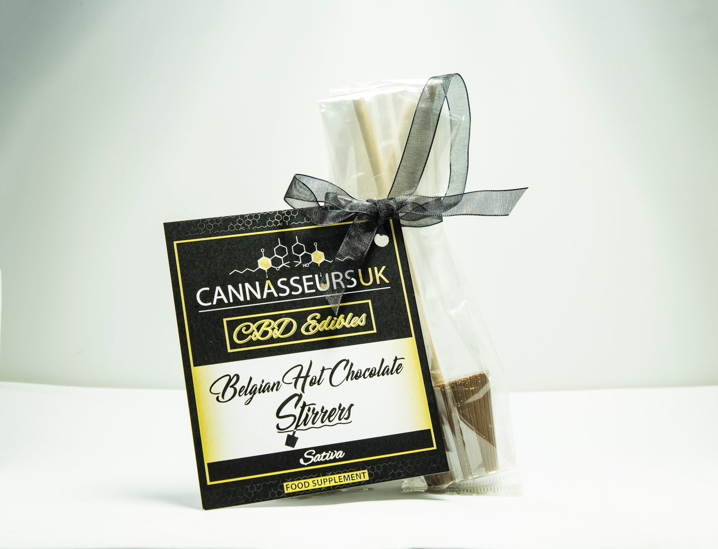 CBD Premium Belgian Hot Chocolate Stirrers [Sativa]